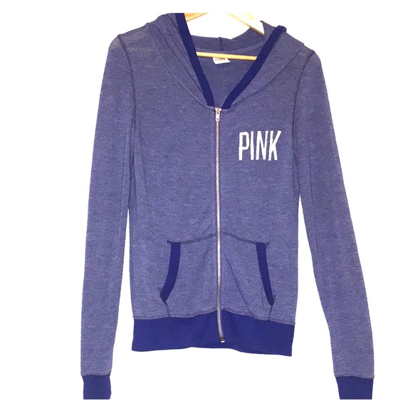 PINK by Victoria’s Secret Full Zip Jacket, Blue - Picture 1 of 3